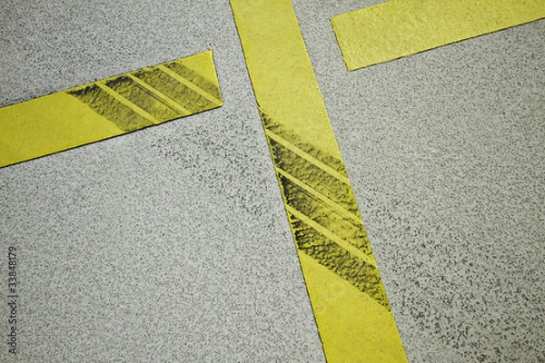 Obraz Parkowanie śladów opon