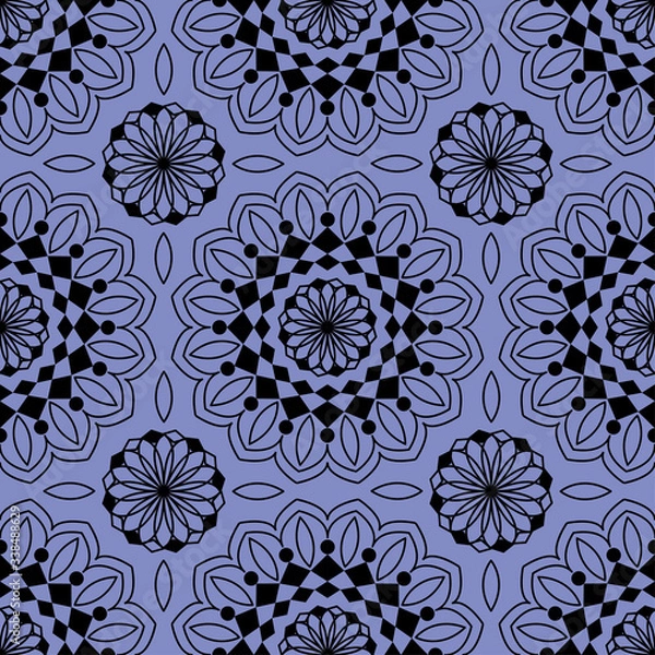 Fototapeta seamless pattern in traditional decorative style. hand drawn pattern