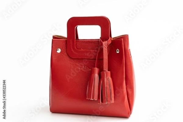 Obraz red leather bag