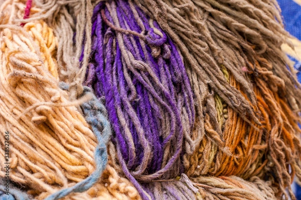 Obraz coloreds dyed dried wool