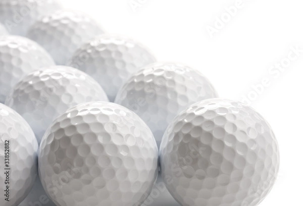 Fototapeta Golf balls in rows