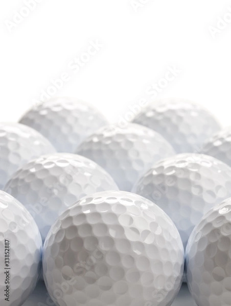 Fototapeta Golf balls in rows