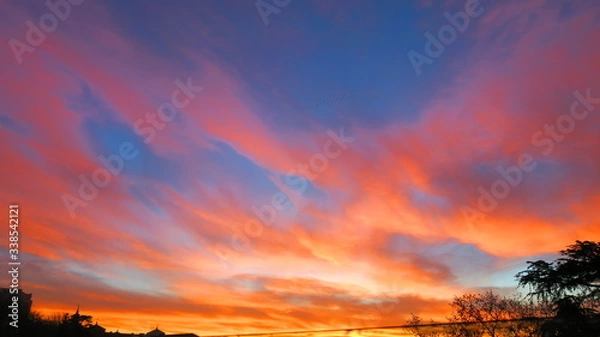 Fototapeta Madrid sundown