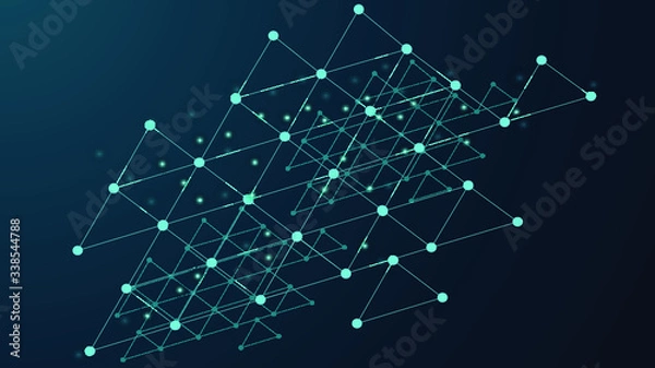 Obraz digital communication network abstract technology background