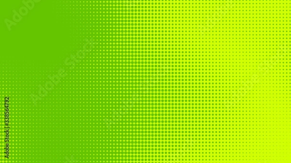 Fototapeta Dots halftone green color pattern gradient texture with technology digital background. Dots pop art comics with nature graphic design.