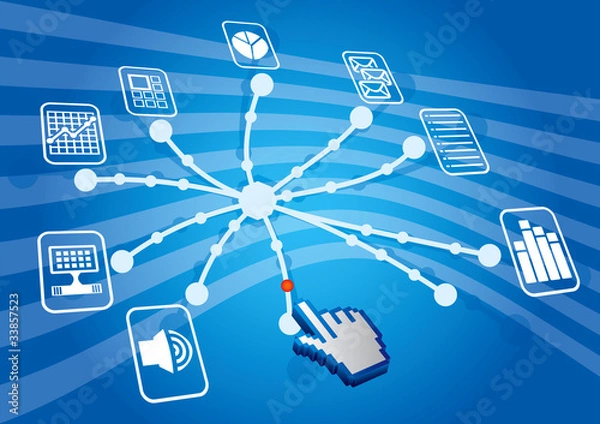 Fototapeta Share icons