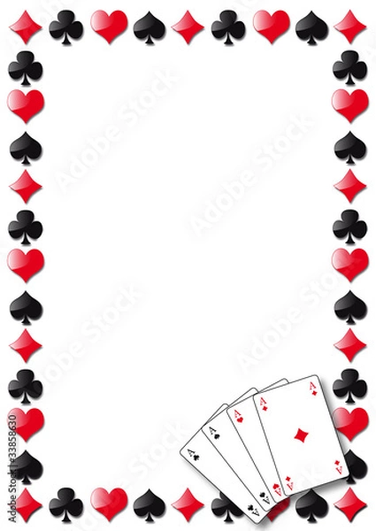 Obraz Spielkarten als Hintergrund