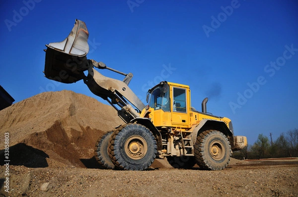 Obraz excavator at the construction site