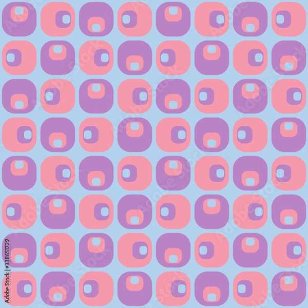 Fototapeta Midcentury geometric retro design. Timeless seamless pattern.