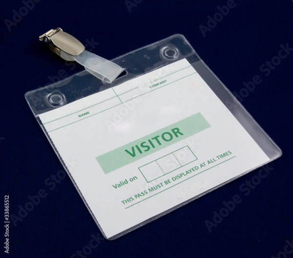 Obraz visitor badge