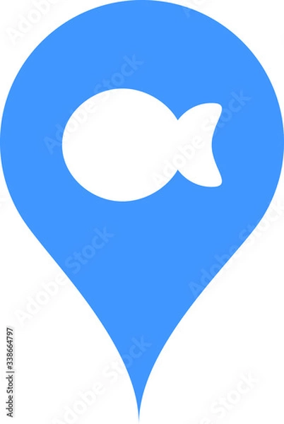 Fototapeta Checkpoints related to fish, fishing and beautiful fish shop. Vector icon.