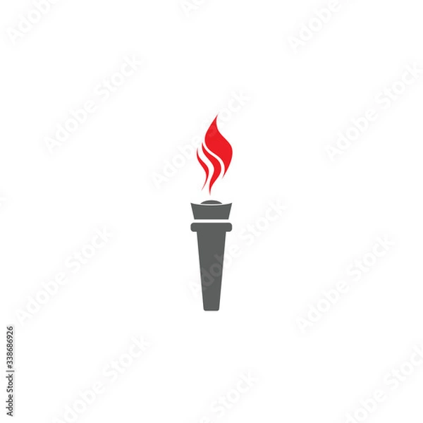 Fototapeta Torch  Logo Template vector symbol
