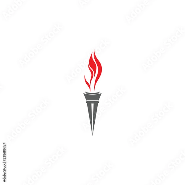 Fototapeta Torch  Logo Template vector symbol