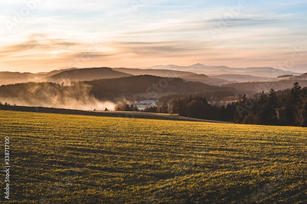 Obraz landscape panorama at sunset
