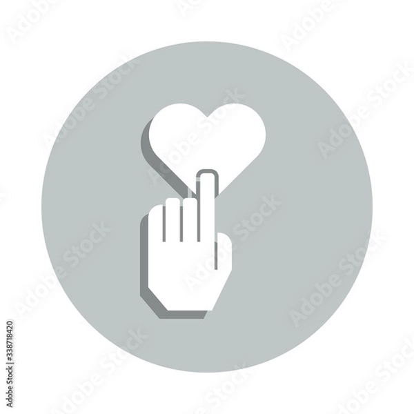 Fototapeta Charity, add badge icon. Simple glyph, flat vector of Charity icons for ui and ux, website or mobile application
