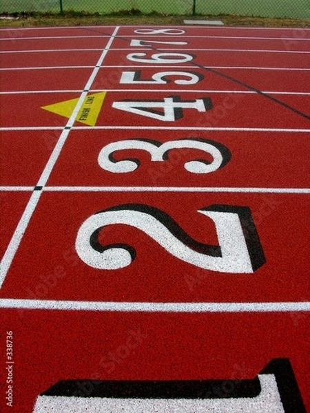 Obraz numbered lanes on track