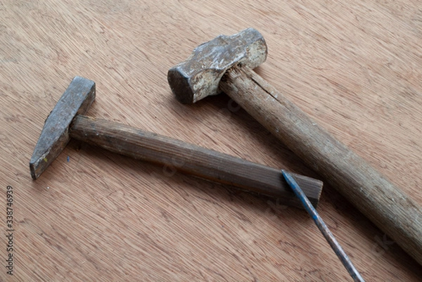 Fototapeta 工具（金づち、ペンチ、ドライバー）の写真