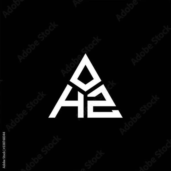 Obraz HZ monogram logo with 3 pieces shape isolated on triangle