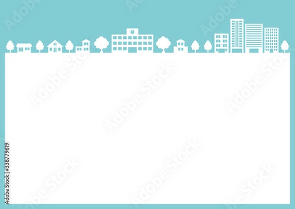 Obraz 街並みのシルエットフレーム