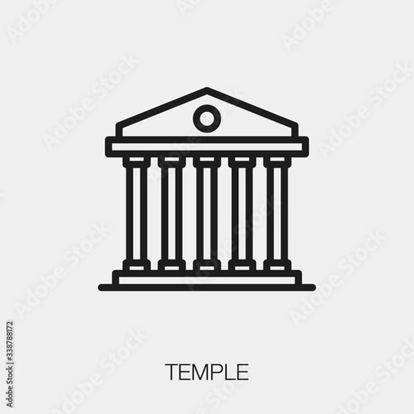 Obraz temple icon vector sign symbol
