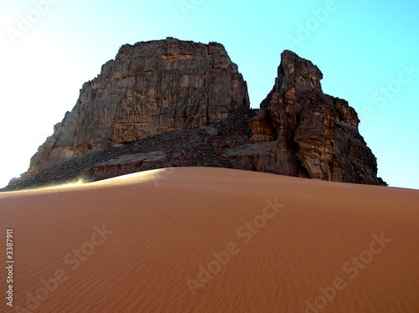 Fototapeta dune and rocks in Sahara desert