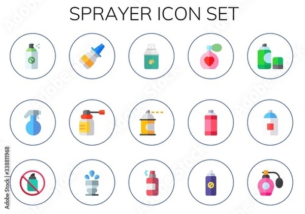 Fototapeta Modern Simple Set of sprayer Vector flat Icons