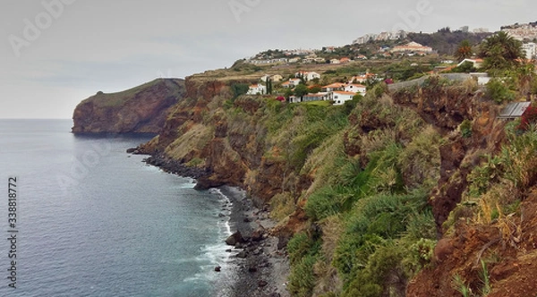 Obraz Madera klify ocean domy