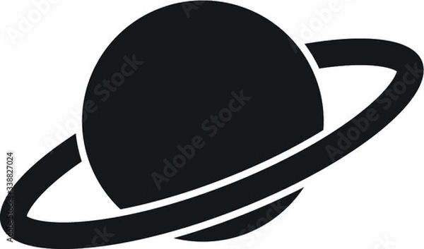 Obraz Planet space object with ring vector icon