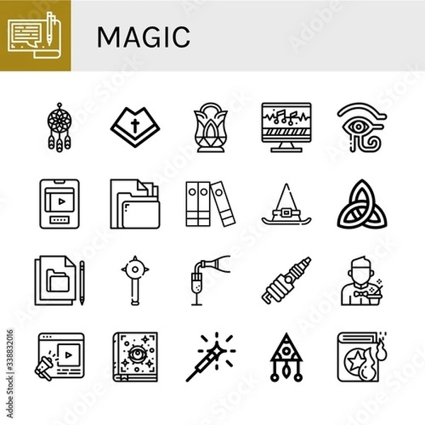 Fototapeta Set of magic icons