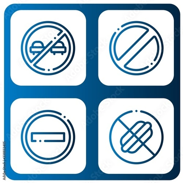 Fototapeta prohibition icon set