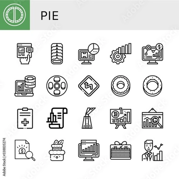 Obraz pie icon set