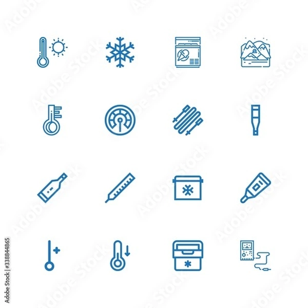 Fototapeta Editable 16 freeze icons for web and mobile