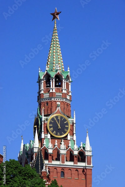 Obraz Спасская (Фроловская) башня Московского Кремля.