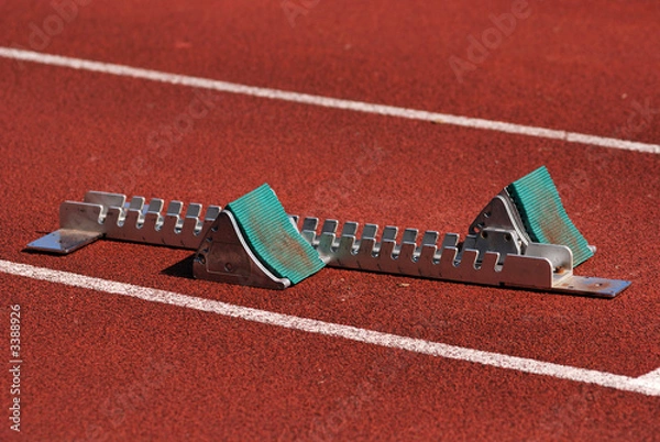 Obraz running starter on the track