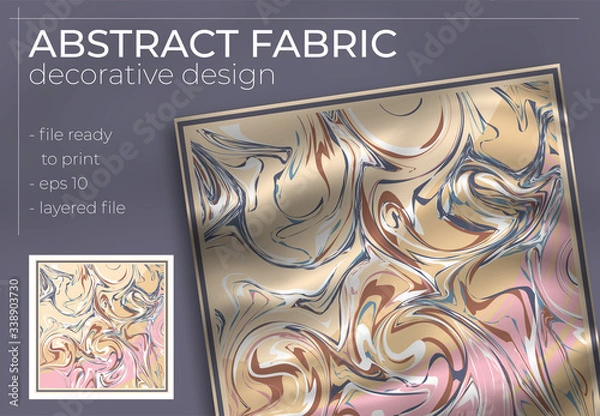 Fototapeta abstract silk scarf creative hijab design with realistic mock up