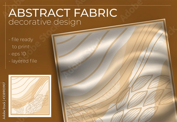 Fototapeta abstract silk scarf creative hijab design with realistic mock up