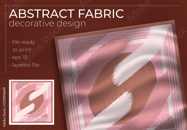 Obraz abstract silk scarf creative hijab design with realistic mock up