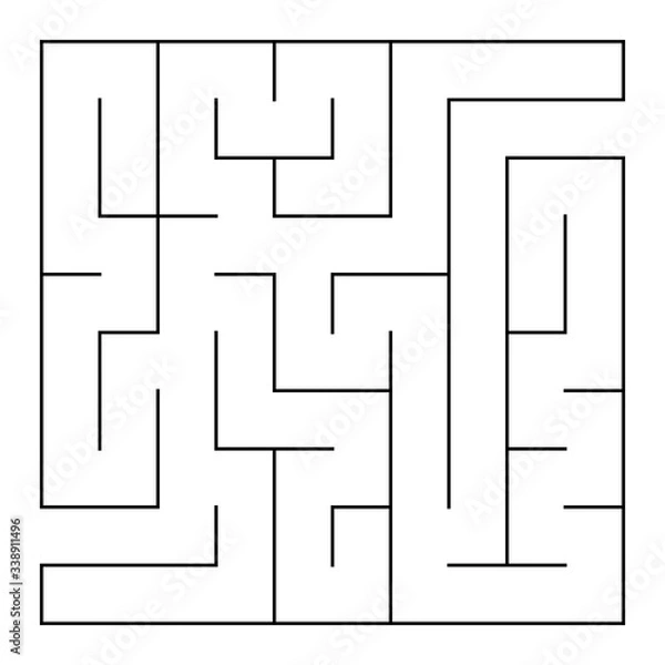 Fototapeta Abstract maze labyrinth with entry and exit