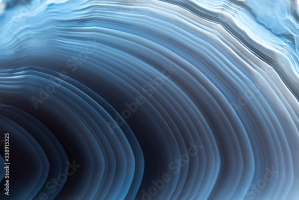Obraz Full frame texture of blue striped agate
