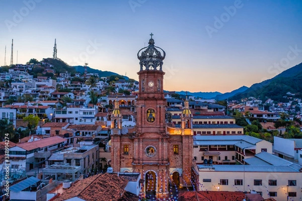 Fototapeta Parish of our Lady of Guadalupe in Puerto Vallarta, this is the most beautiful church in Mexico.