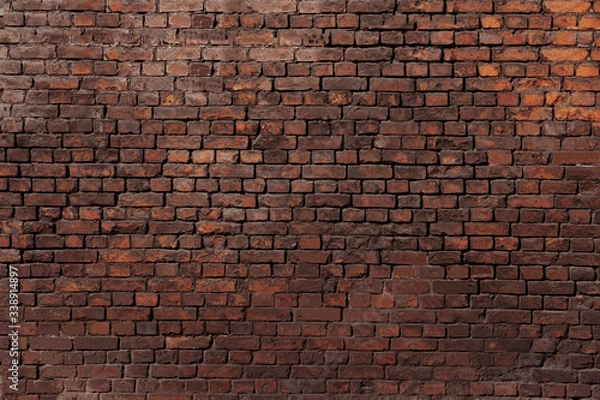 Obraz Brick wall. Old red brick. Horizontal placing.