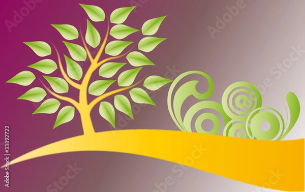 Fototapeta tree and decorations