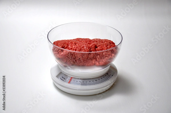 Fototapeta Beef on a scale