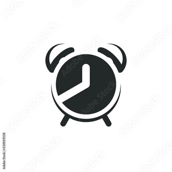 Fototapeta Alarm clock vector flat isolated image.
