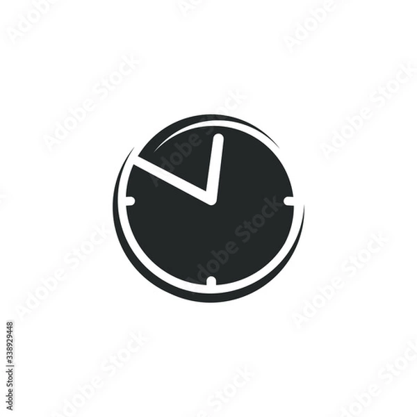 Fototapeta Clock vector flat isolated image.