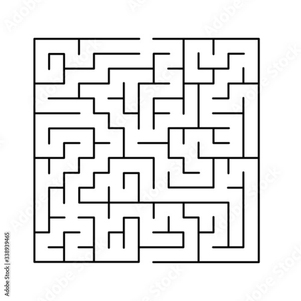Obraz 15 x 15 square vector maze with no solution