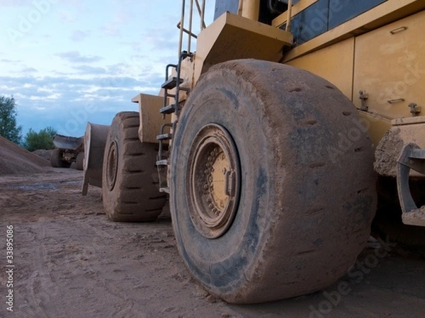 Obraz Earth moving digger bucket