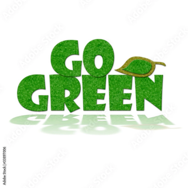 Obraz Go Green Sign