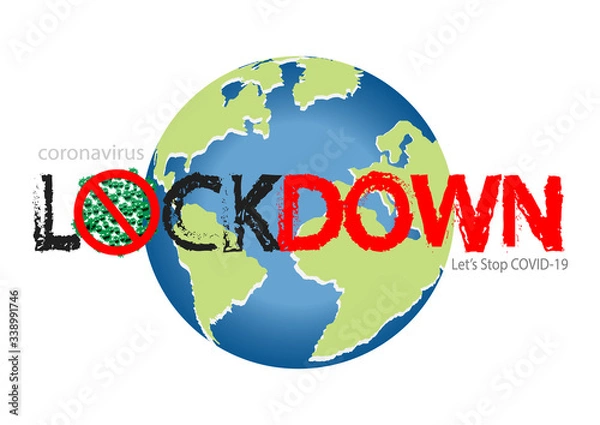 Fototapeta  Lockdown Design Vector, Lockdown Coronavirus design Vector