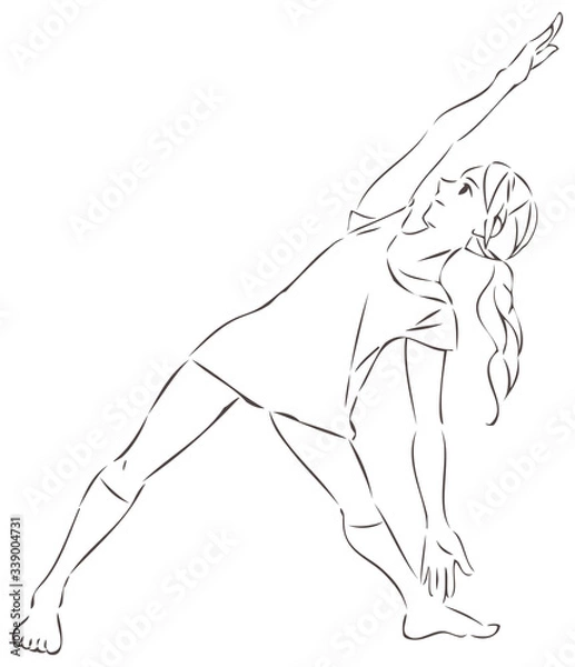 Fototapeta ヨガ　女性